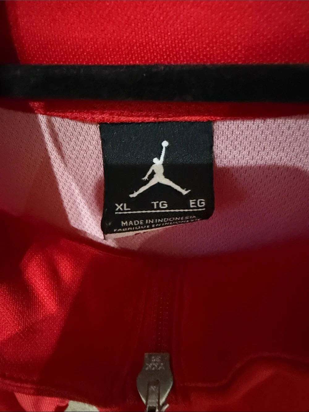 Jordan Red Men's Full-Zip Performance Jacket with White Logo